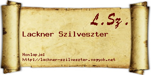 Lackner Szilveszter névjegykártya